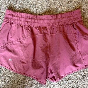 Lululemon Tracker 4 Way Stretch Women's Pink Athletic Shorts 14